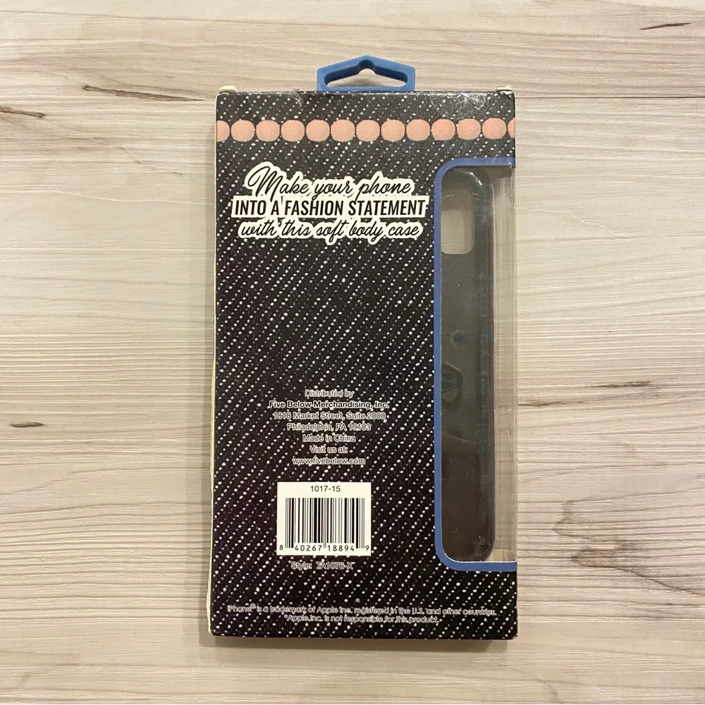 iPhone X Denim Pom Pom “Be Your Own Kind Of Beautiful” Phone Case